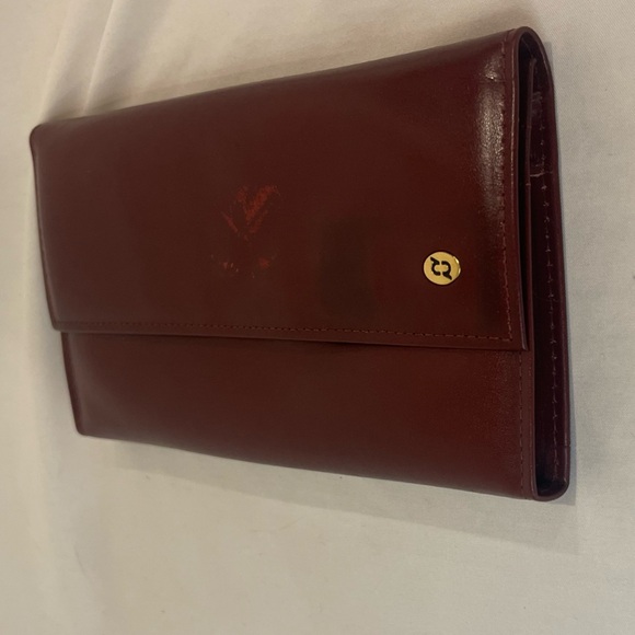 Rolfs Cowhide Vintage Leather Wallet Trifold W/Purse Clasp Gold Accent - Picture 5 of 13